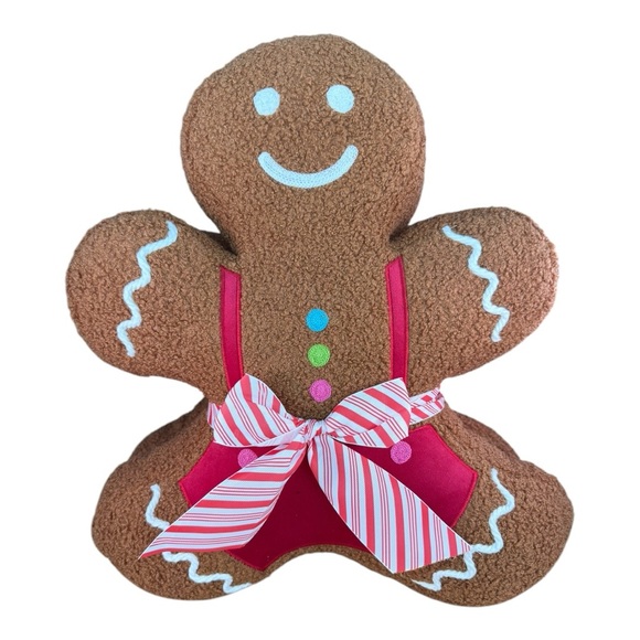 Peppermint Place 2-Piece Gingerbread Man Decorative Pillow Set - Picture 3 of 8